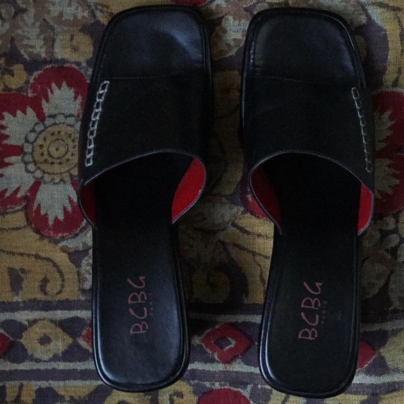 BCBG Square Toe Leather Sandals - Picture 7 of 7